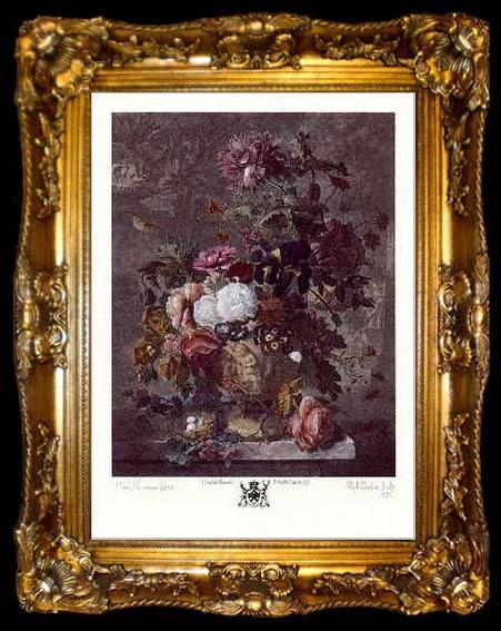 framed  Jan van Huysum Still Life with Flower, ta009-2